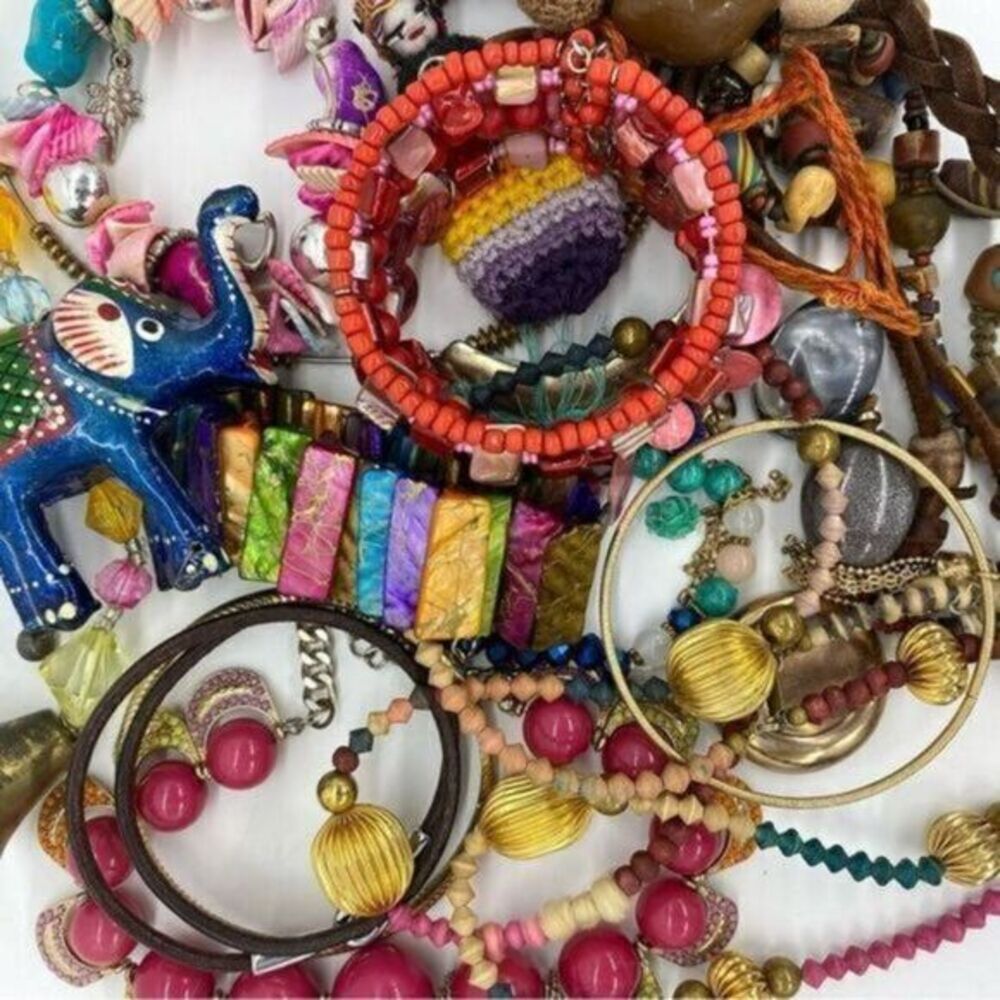 Bohemian Ethnic Jewelry Lot Vintage and Modern Mix Necklace Bracelet
